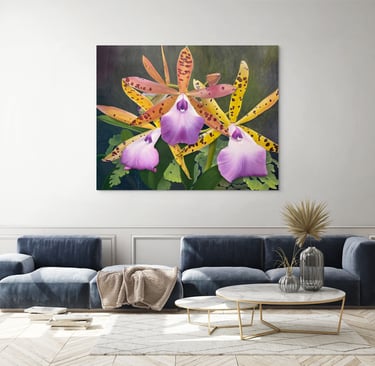Visualization of Christine Knize’s Monumental Orchid Painting