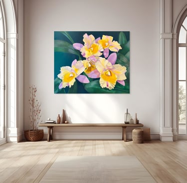 Visualization of Christine Knize’s Monumental Orchid Painting