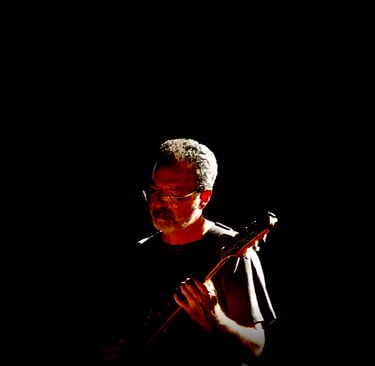 Mike Murray - guitarist in mid flight