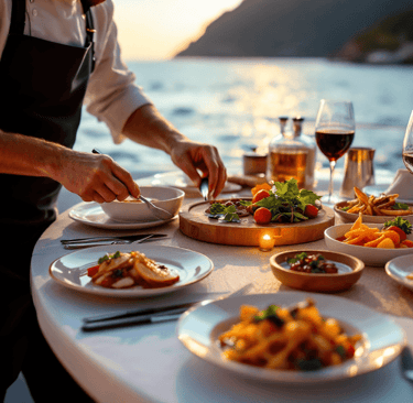 Private chef preparing a bespoke dinner at a villa in St Martin — SXM private chef service
