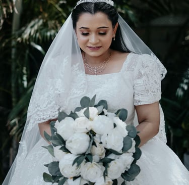 Shiwangi Singh makeovers christian wedding catholic wedding