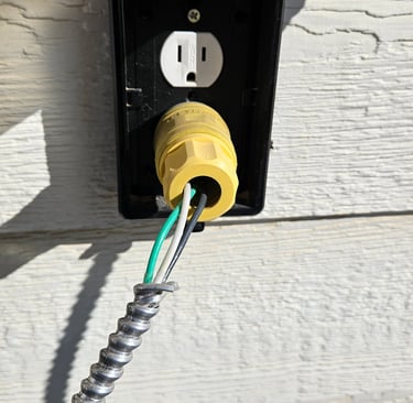 Can't use this setup for a permanent light fixture installation. 