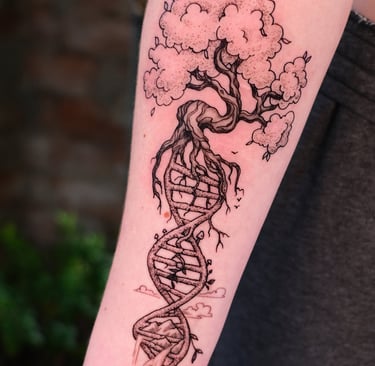 DNA tree tattoo