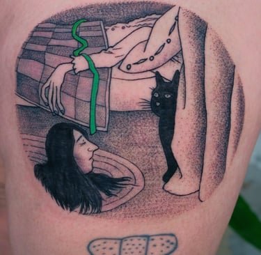 Green Ribbon tattoo