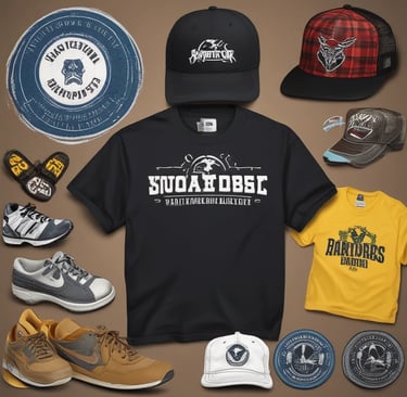 A modern fashion retail store with a minimalist facade. The storefront features a large glass window displaying a clothing rack with various garments, including shirts, pants, and dresses in pastel and neutral colors. The exterior wall is covered in dark gray tiles, with a small, rectangular window reflecting a tree.