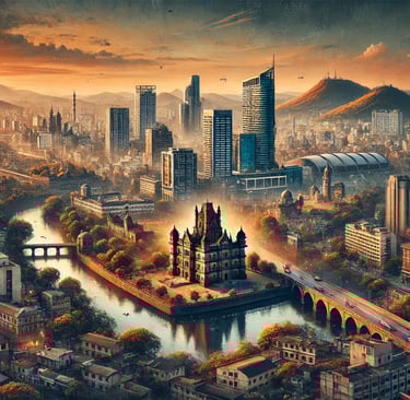 AI image of pune skyline