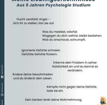 Infografik: Erkenntnisse aus fünf Jahren Psychologie Studium