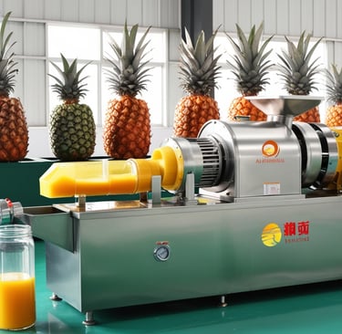 Unite de transformation de l'ananas bio.