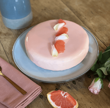 entremet rose pamplemousse