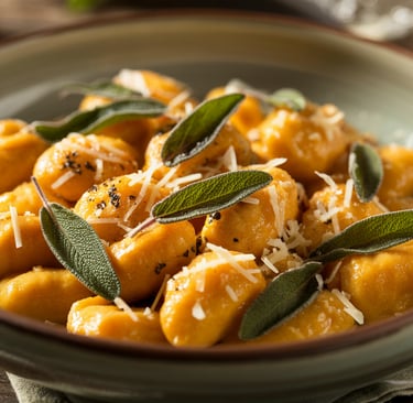 a bowl of food with sage leaves and sage leaves