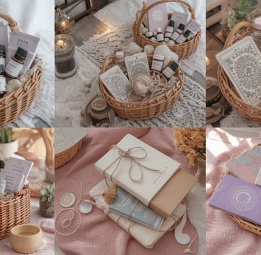 a table with a lot of different items on it