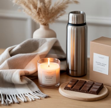 a candle with a candle and a candle in a vase