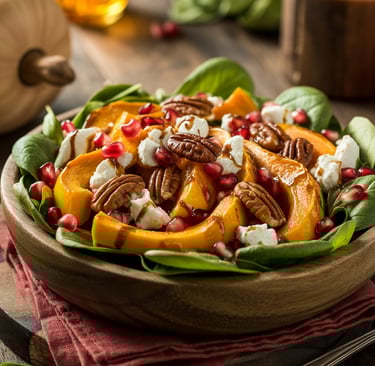a bowl of salad with a salad and a fork