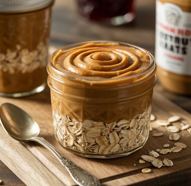 a jar of peanut butter in a jar of peanut butter