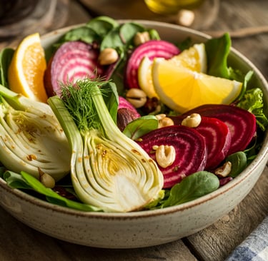 a bowl of food with a fork and fork
