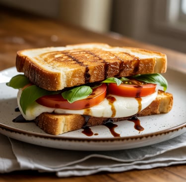 a sandwich sandwich with cheese and tomato on a plate
