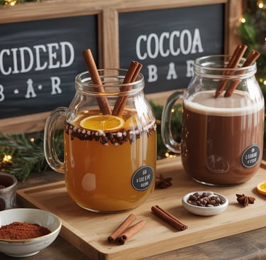 a glass of hot chocolate drink with cinnamon cinnamons