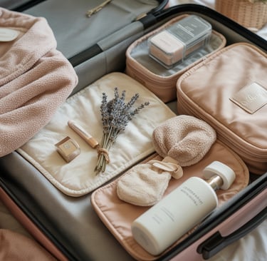 a suitcase with a bunch of items in it