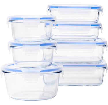 Glass containers for storage