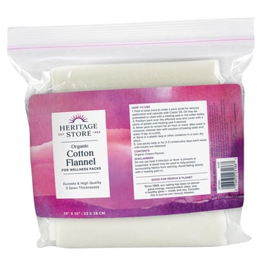 organic cotton flannel for castor oil packs