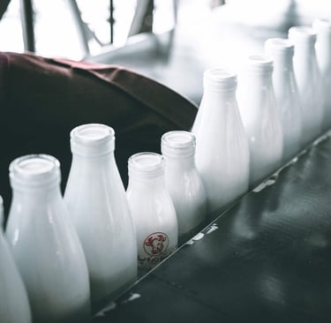 milk bottles