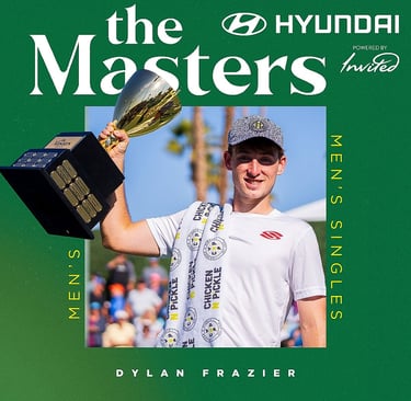 Dylan Frazier Master's Singles champion