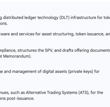 Table 1: Key Players and Platforms in the Asset Tokenization Ecosystem