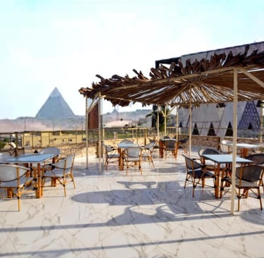 hotel overlooking pyramids 