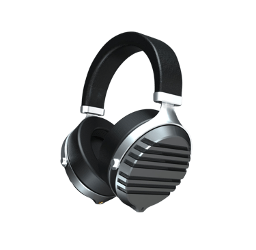 a pair of headphones with a black and white headphones