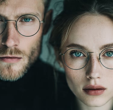 Lentes redondos minimalistas contemporáneos de 2025 con montura ultra delgada en metal