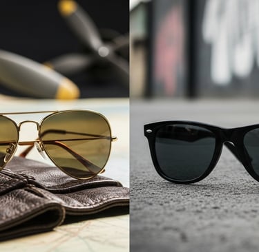 Comparación entre lentes Aviator y Wayfarer, dos íconos vintage