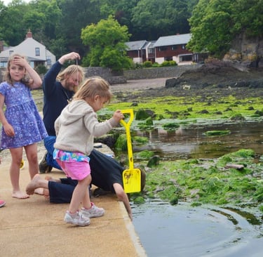 sandy haven crabbing bridge children family pembrokeshire