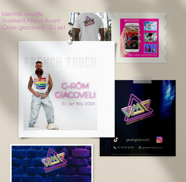 Identité Visuelle et Création de Logo Grom-Giacovelli DJ 90-2000