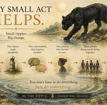Every small act helps. Pick up litter. Make mindful choices. Do something.