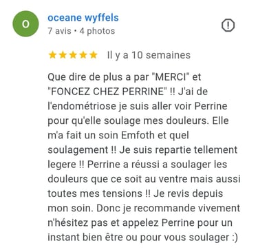 capture d'écran d'un avis google my business 5 étoiles