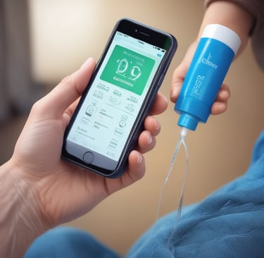 a person holding a cell phone in their hand