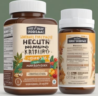 a couple of bottles of food on a table