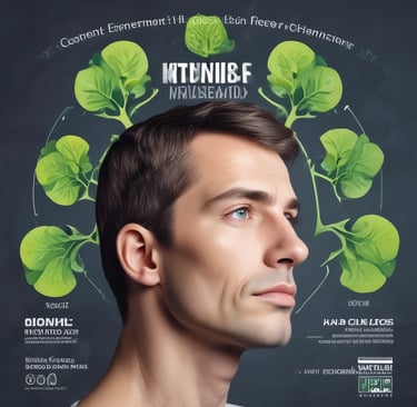 a man with a green leafy head and a green leafy head