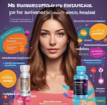 a woman with a bottle of hair dye