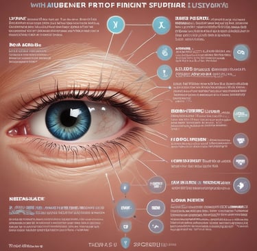 a person's eye is shown with a diagram of the eye