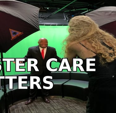 Dominic Carter author and speaker sharing foster care story with message Foster Care Matters