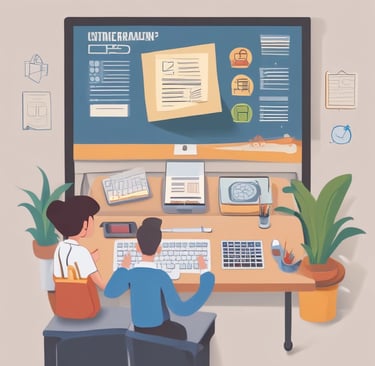 A school management system interface showcasing staff and student performance tracking.