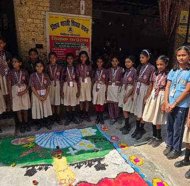 Festive colors by VBSS students this Diwali.