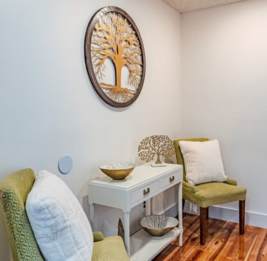 comforable sitting area   "Life is love and love if life."           