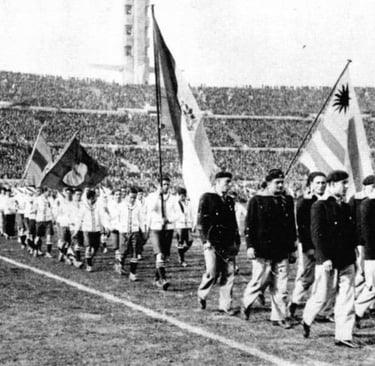 Opening ceremony of the 1930 World Cup in Uruguay