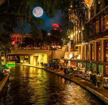 San Antonio's River Walk at night