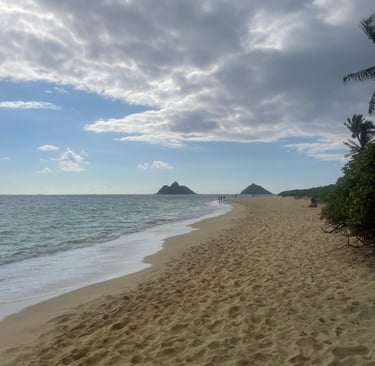 Pretty calm beach action shot from Hawaii.