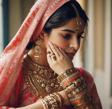 Hands adorned with multiple bracelets showcasing diverse textures and styles.