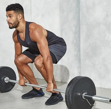 a man doing deadlift workout