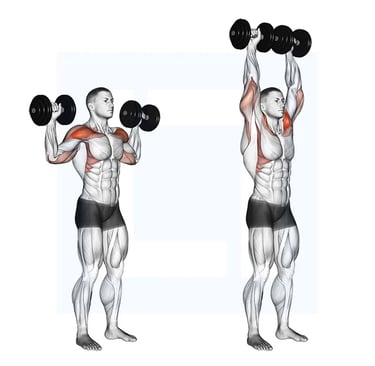 Over head dumbell press workout